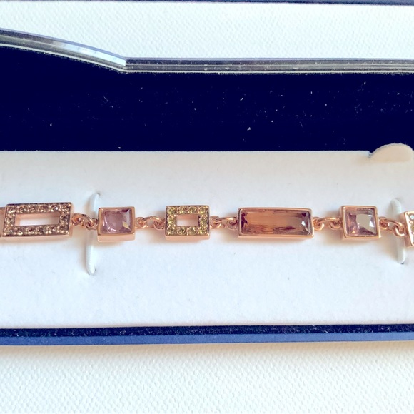 NWOT RARE Beautiful Swarovski Amber Crystals Bracelet - Picture 2 of 10